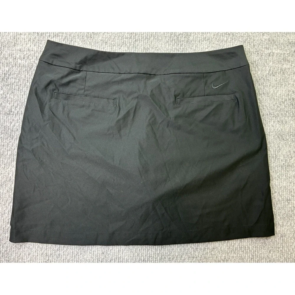 Nike Golf Dri-FIT Womens Size 12 Black Skort Built In Shorts Pockets Performance